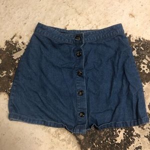 Button up Jean skirt
